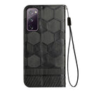 For Samsung Galaxy S20 FE 2022 / S20 FE 5G&4G / S20 Lite / S20 Fan Edition Football Texture Magnetic Leather Flip Phone Case(Black)