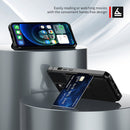 For iPhone 14 Magnetic Wallet Card Bag Leather Phone Case (Black)