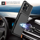 For iPhone 14 Pro Magnetic Wallet Card Bag Leather Phone Case(Black)
