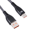 PD 33W USB-C / Type-C+QC 3.0 USB Dual Port Charger with 1m 6A USB to USB-C / Type-C Data Cable, Specification:EU Plug(Black)