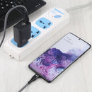 PD 33W USB-C / Type-C+QC 3.0 USB Dual Port Charger with 1m 6A USB to USB-C / Type-C Data Cable, Specification:EU Plug(Black)