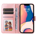 For iPhone 14 Plus Embossed Sunflower Leather Phone Case (Pink)