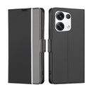 For OPPO Reno 8 Pro+ 5G Twill Texture Side Button Leather Phone Case(Black)