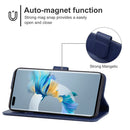 For Huawei Mate 50 Pro Leather Phone Case(Blue)
