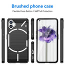 For Nothing Phone 1 Brushed Texture Carbon Fiber TPU Phone Case(Black)