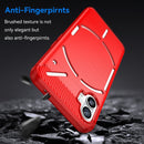 For Nothing Phone 1 Brushed Texture Carbon Fiber TPU Phone Case(Red)