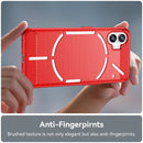 For Nothing Phone 1 Brushed Texture Carbon Fiber TPU Phone Case(Red)