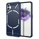 For Nothing Phone 1 Brushed Texture Carbon Fiber TPU Phone Case(Blue)