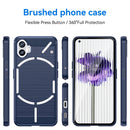 For Nothing Phone 1 Brushed Texture Carbon Fiber TPU Phone Case(Blue)