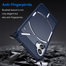 For Nothing Phone 1 Brushed Texture Carbon Fiber TPU Phone Case(Blue)