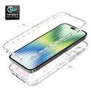 Transparent Painted Phone Case For iPhone 14 Pro Max(Pink Flower)