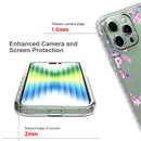 Transparent Painted Phone Case For iPhone 14 Pro Max(Pink Flower)