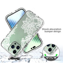 Transparent Painted Phone Case For iPhone 14 Pro Max(White Flower)