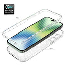 Transparent Painted Phone Case For iPhone 14 Pro Max(White Flower)