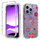 Transparent Painted Phone Case For iPhone 14 Pro(Small Floral)