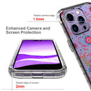 Transparent Painted Phone Case For iPhone 14 Pro(Small Floral)