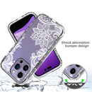 Transparent Painted Phone Case For iPhone 14 Pro(White Flower)