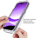 Transparent Painted Phone Case For iPhone 14 Pro(White Flower)