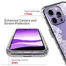 Transparent Painted Phone Case For iPhone 14 Pro(White Flower)