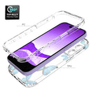 Transparent Painted Phone Case For iPhone 14 Pro(Blue Butterflies)