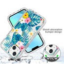 For iPhone 14 Transparent Painted Phone Case (Banana Leaf)