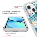 For iPhone 14 Transparent Painted Phone Case (Banana Leaf)