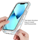 For iPhone 14 Transparent Painted Phone Case (Blue Butterflies)
