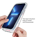 For iPhone 14 Plus Transparent Painted Phone Case (Small Floral)