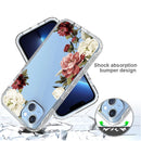 For iPhone 14 Plus Transparent Painted Phone Case (Rose)