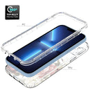 For iPhone 14 Plus Transparent Painted Phone Case (Rose)