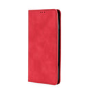 For Motorola Moto G62 5G Skin Feel Magnetic Horizontal Flip Leather Phone Case(Red)