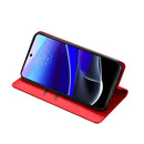 For Motorola Moto G62 5G Skin Feel Magnetic Horizontal Flip Leather Phone Case(Red)