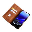 For Motorola Moto G62 5G Skin Feel Magnetic Horizontal Flip Leather Phone Case(Light Brown)