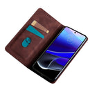 For Motorola Moto G62 5G Skin Feel Magnetic Horizontal Flip Leather Phone Case(Dark Brown)