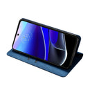 For Motorola Moto G62 5G Skin Feel Magnetic Horizontal Flip Leather Phone Case(Blue)