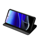 For Motorola Moto G62 5G Skin Feel Magnetic Horizontal Flip Leather Phone Case(Black)