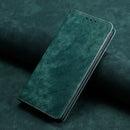 For Realme GT Neo3 RFID Anti-theft Brush Magnetic Leather Phone Case(Green)