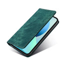 For Realme GT Neo3 RFID Anti-theft Brush Magnetic Leather Phone Case(Green)