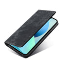 For vivo S15E 5G/T1 Snapdragon 778G RFID Anti-theft Brush Magnetic Leather Phone Case(Black)