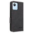 For Realme C30 Magnetic Clasp Flip Leather Phone Case(Black)