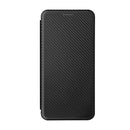 For HTC Desire 22 Pro Carbon Fiber Texture Flip Leather Phone Case(Black)