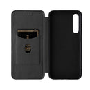 For HTC Desire 22 Pro Carbon Fiber Texture Flip Leather Phone Case(Black)