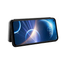 For HTC Desire 22 Pro Carbon Fiber Texture Flip Leather Phone Case(Black)