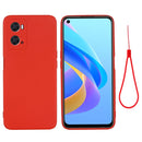 For OPPO A36 / A76 / A96 4G Pure Color Liquid Silicone Shockproof Phone Case(Red)