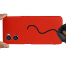 For OPPO A36 / A76 / A96 4G Pure Color Liquid Silicone Shockproof Phone Case(Red)