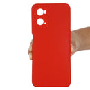 For OPPO A36 / A76 / A96 4G Pure Color Liquid Silicone Shockproof Phone Case(Red)