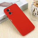 For OPPO A36 / A76 / A96 4G Pure Color Liquid Silicone Shockproof Phone Case(Red)