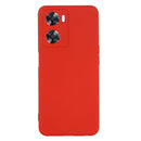 For OPPO A57 4G / A77 4G Pure Color Liquid Silicone Shockproof Phone Case(Red)