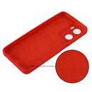 For OPPO A57 4G / A77 4G Pure Color Liquid Silicone Shockproof Phone Case(Red)