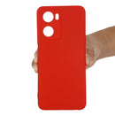 For OPPO A57 4G / A77 4G Pure Color Liquid Silicone Shockproof Phone Case(Red)